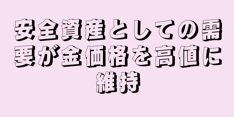安全資産としての需要が金価格を高値に維持