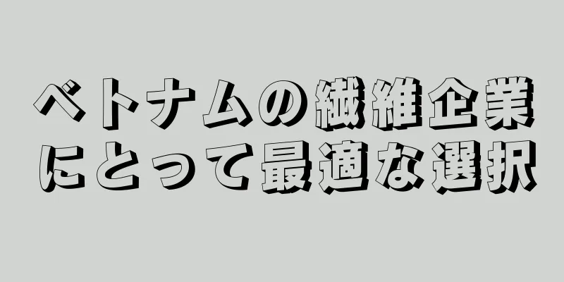 ベトナムの繊維企業にとって最適な選択