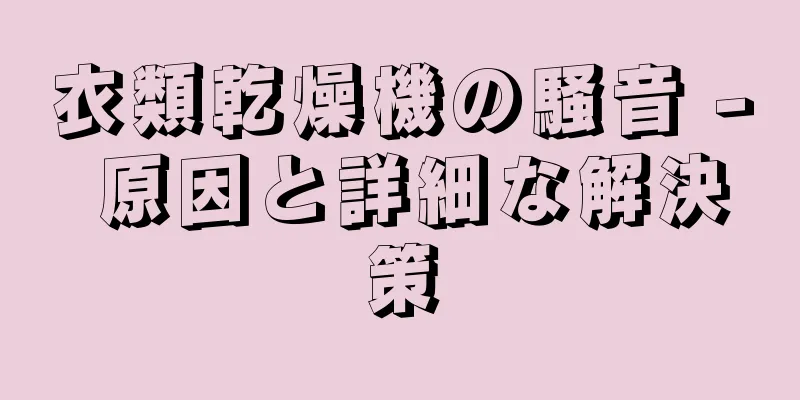 衣類乾燥機の騒音 - 原因と詳細な解決策