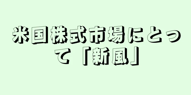 米国株式市場にとって「新風」