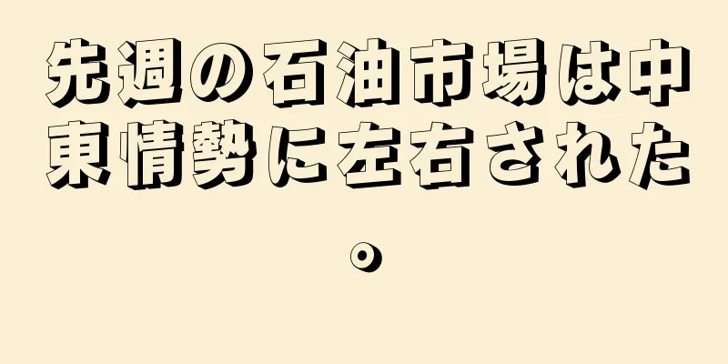 先週の石油市場は中東情勢に左右された。