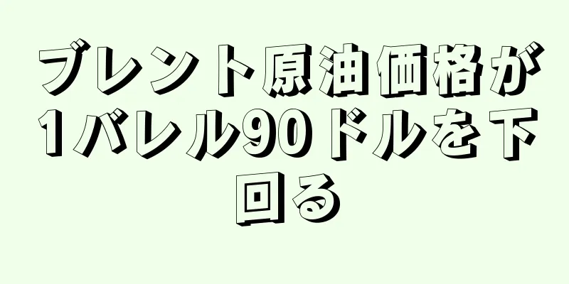 ブレント原油価格が1バレル90ドルを下回る