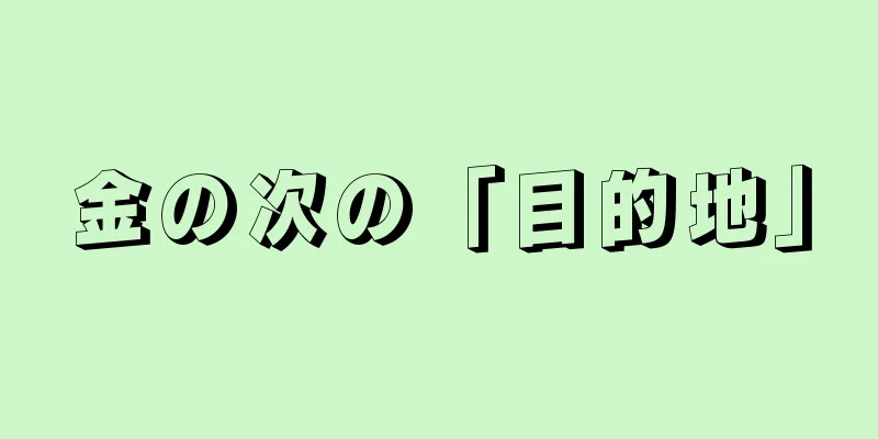 金の次の「目的地」