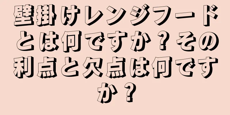 壁掛けレンジフードとは何ですか？その利点と欠点は何ですか？