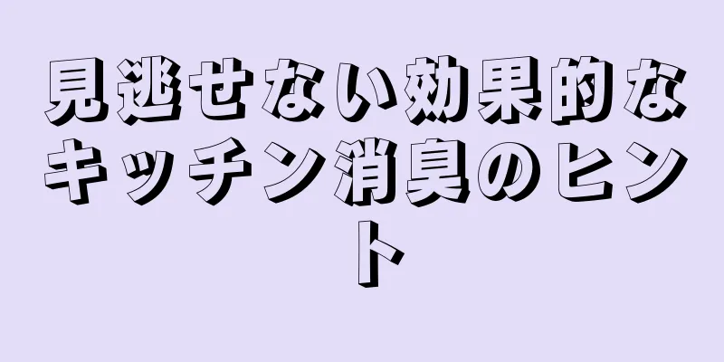 見逃せない効果的なキッチン消臭のヒント