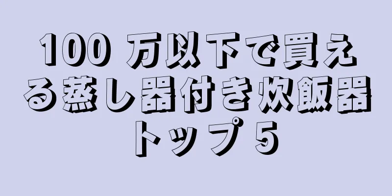 100 万以下で買える蒸し器付き炊飯器トップ 5