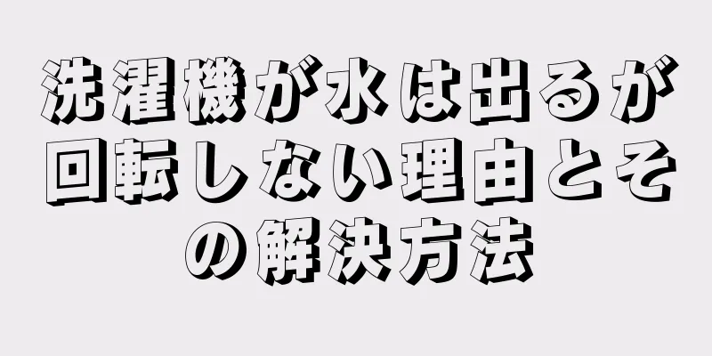 洗濯機が水は出るが回転しない理由とその解決方法