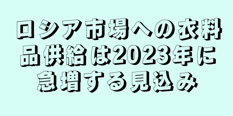 ロシア市場への衣料品供給は2023年に急増する見込み