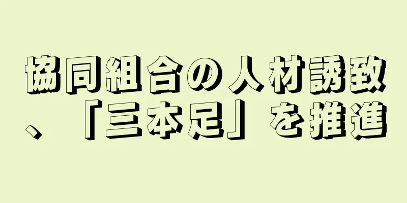 協同組合の人材誘致、「三本足」を推進