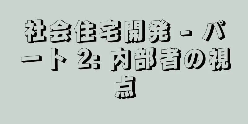 社会住宅開発 - パート 2: 内部者の視点
