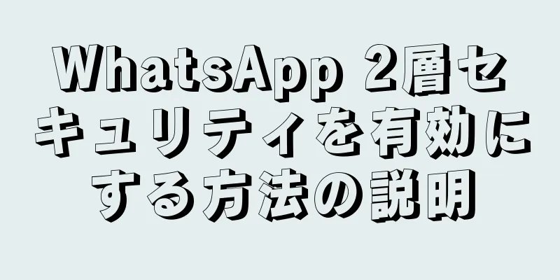 WhatsApp 2層セキュリティを有効にする方法の説明