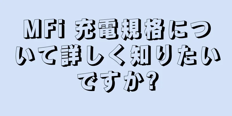 MFi 充電規格について詳しく知りたいですか?