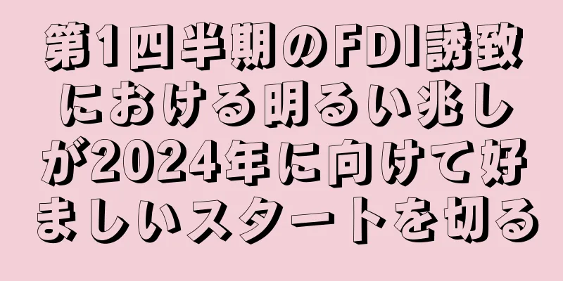 第1四半期のFDI誘致における明るい兆しが2024年に向けて好ましいスタートを切る