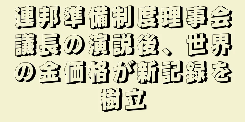 連邦準備制度理事会議長の演説後、世界の金価格が新記録を樹立