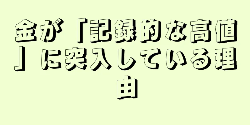 金が「記録的な高値」に突入している理由