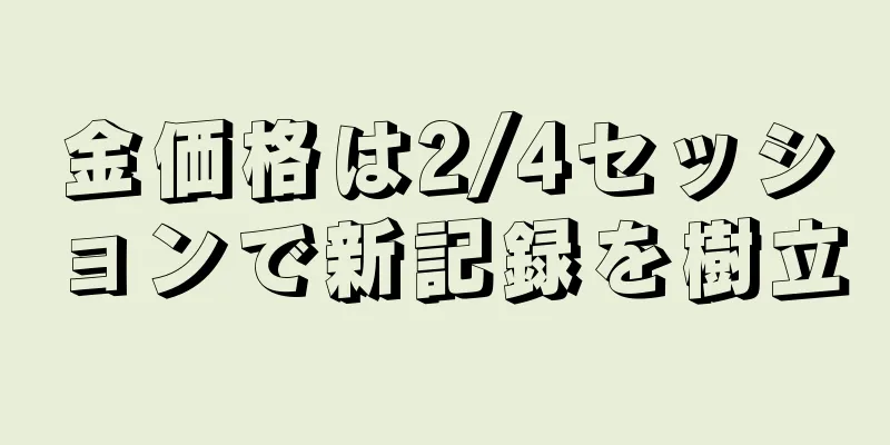 金価格は2/4セッションで新記録を樹立