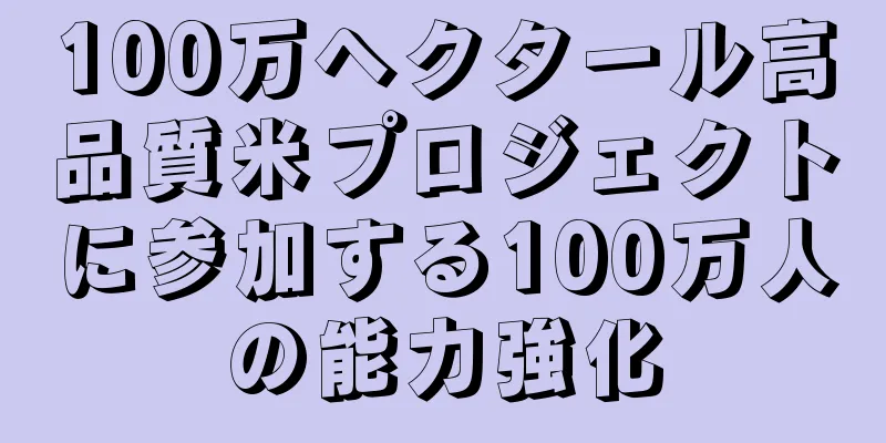 100万ヘクタール高品質米プロジェクトに参加する100万人の能力強化