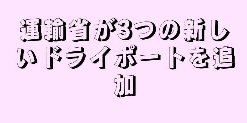 運輸省が3つの新しいドライポートを追加