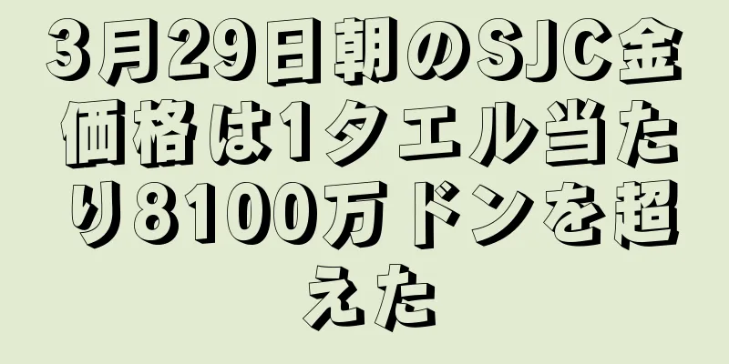 3月29日朝のSJC金価格は1タエル当たり8100万ドンを超えた