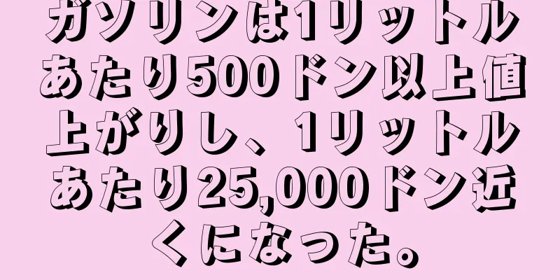 ガソリンは1リットルあたり500ドン以上値上がりし、1リットルあたり25,000ドン近くになった。