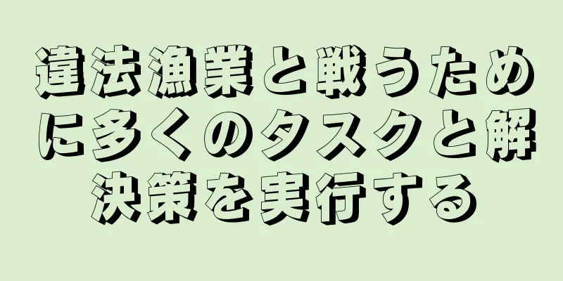 違法漁業と戦うために多くのタスクと解決策を実行する