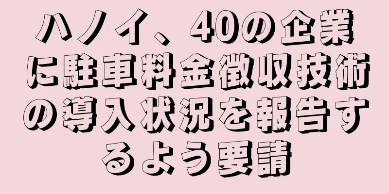 ハノイ、40の企業に駐車料金徴収技術の導入状況を報告するよう要請