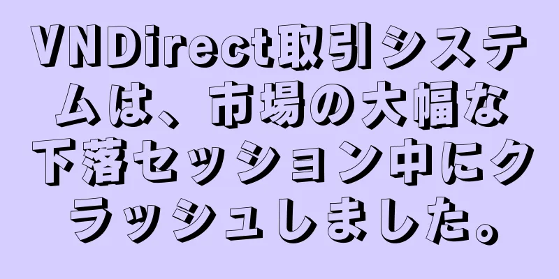 VNDirect取引システムは、市場の大幅な下落セッション中にクラッシュしました。