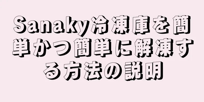 Sanaky冷凍庫を簡単かつ簡単に解凍する方法の説明