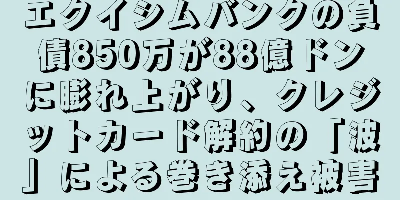 エクイシムバンクの負債850万が88億ドンに膨れ上がり、クレジットカード解約の「波」による巻き添え被害