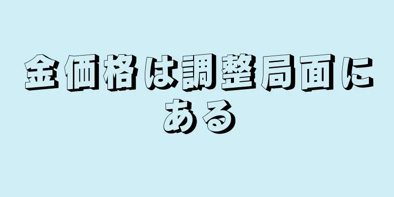 金価格は調整局面にある