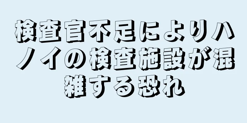 検査官不足によりハノイの検査施設が混雑する恐れ