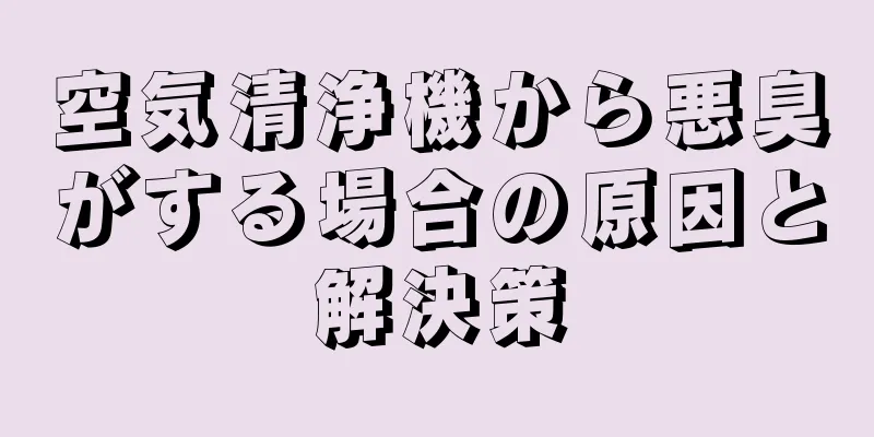 空気清浄機から悪臭がする場合の原因と解決策