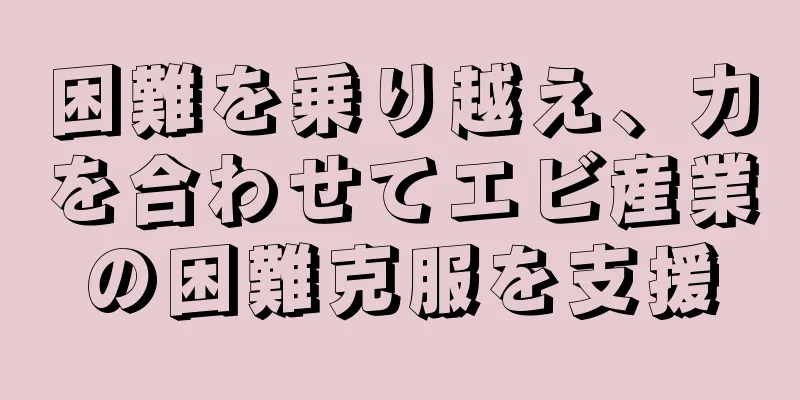 困難を乗り越え、力を合わせてエビ産業の困難克服を支援