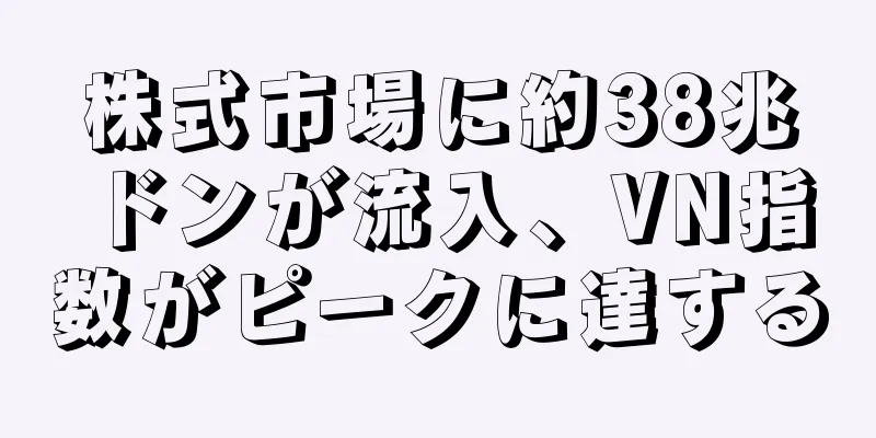 株式市場に約38兆ドンが流入、VN指数がピークに達する