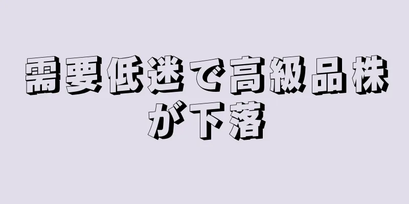 需要低迷で高級品株が下落