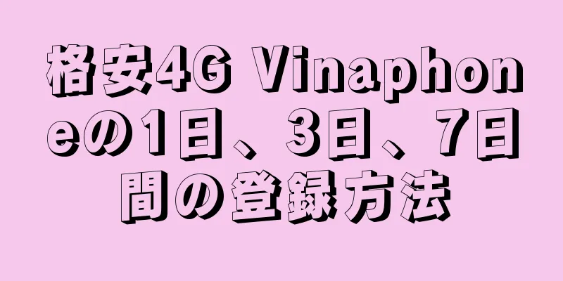 格安4G Vinaphoneの1日、3日、7日間の登録方法