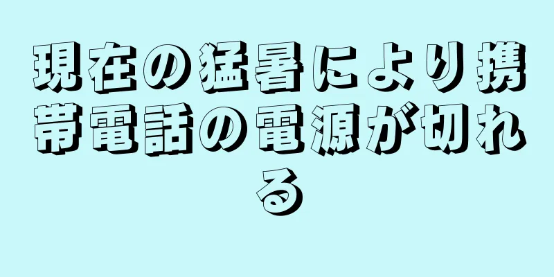 現在の猛暑により携帯電話の電源が切れる