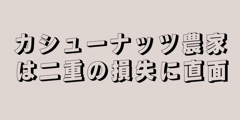 カシューナッツ農家は二重の損失に直面