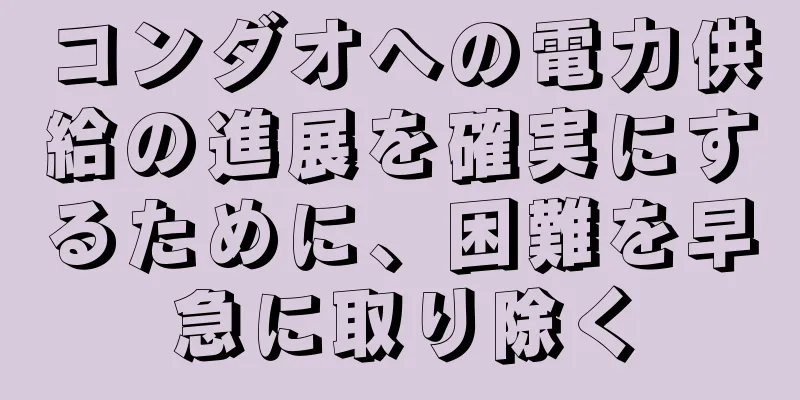 コンダオへの電力供給の進展を確実にするために、困難を早急に取り除く