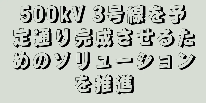 500kV 3号線を予定通り完成させるためのソリューションを推進