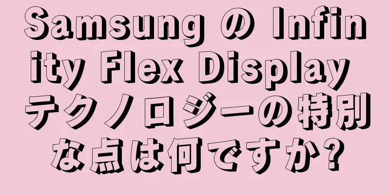 Samsung の Infinity Flex Display テクノロジーの特別な点は何ですか?