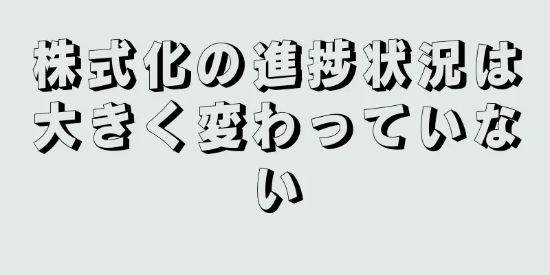 株式化の進捗状況は大きく変わっていない