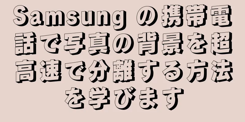 Samsung の携帯電話で写真の背景を超高速で分離する方法を学びます