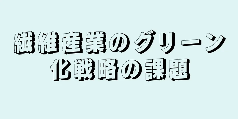 繊維産業のグリーン化戦略の課題