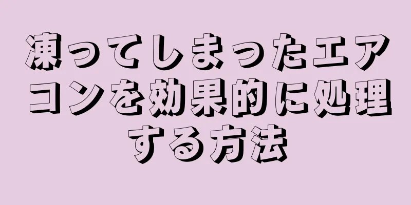 凍ってしまったエアコンを効果的に処理する方法