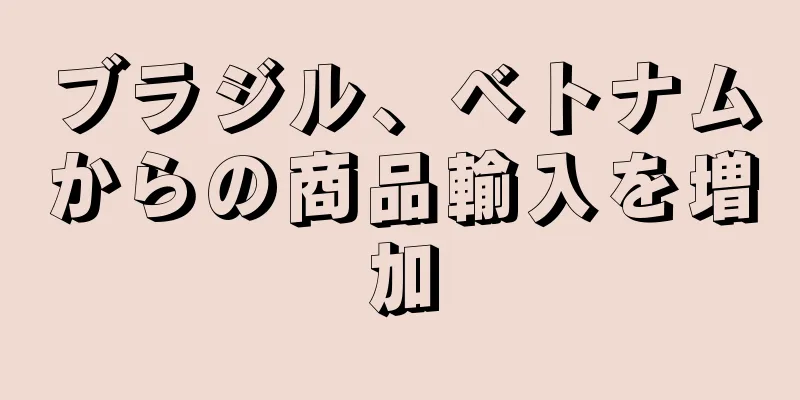ブラジル、ベトナムからの商品輸入を増加