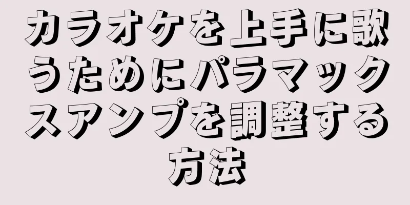 カラオケを上手に歌うためにパラマックスアンプを調整する方法