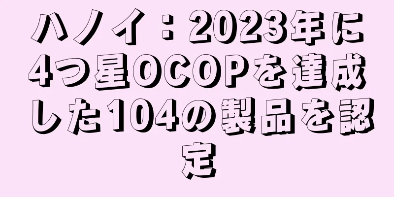 ハノイ：2023年に4つ星OCOPを達成した104の製品を認定