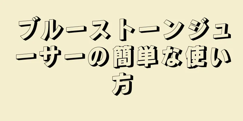 ブルーストーンジューサーの簡単な使い方
