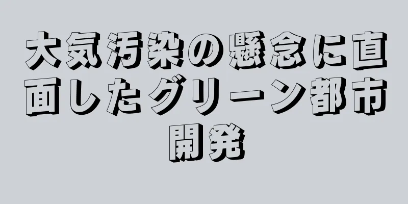 大気汚染の懸念に直面したグリーン都市開発